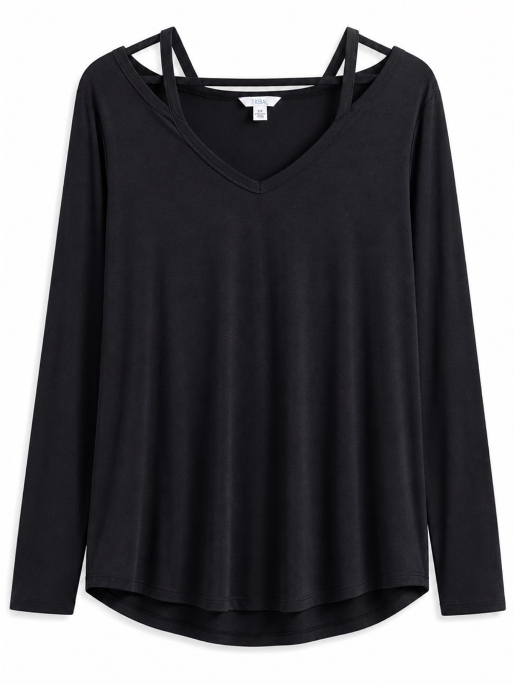 No Boundaries Women's Black Waffle Knit Long Sleeve Cropped Top Size XXXL